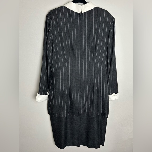Vintage Talbots Career Dress Working Girl Wednesday Adams Costume Size 12 - Picture 6 of 14